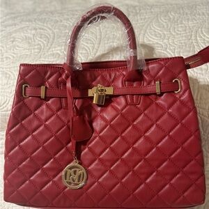 Badgley Mischka-Elegant Red Quilted Handbags New with tags Vegan leather.